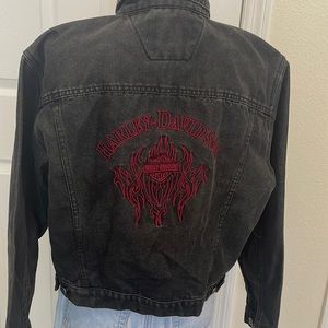 Harley Davidson Black Jean Jacket